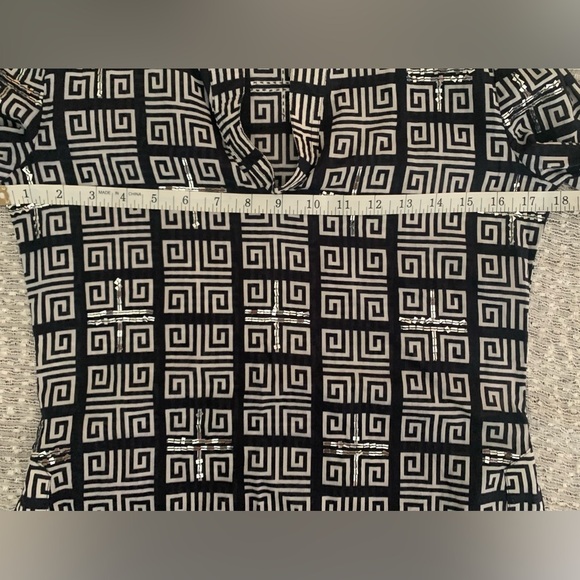 Tory Burch Boxy Button Down Shirt Multicolored Collar Cuffed Sleeve Long Sleeve - Picture 7 of 7